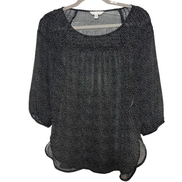 Lauren Conrad 3/4 length Sleeve Sheer Blouse- Size M - Picture 1 of 6